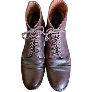 FRYE Jack Lace Up Boots Mens 13 Brown Leather Cap Toe Broken In